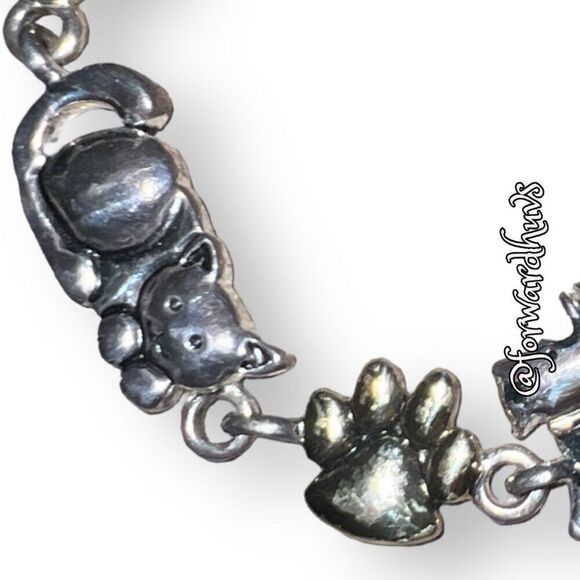 Cat & Dog Gold & Silver Tone Charm Bracelet - Picture 8 of 13
